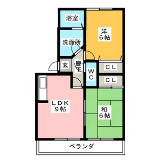 ピースフルゆうII(南棟)【1階】の間取り