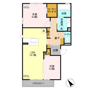グレイス A【2階】の間取り