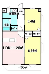 クイーンズヒル【5階】の間取り