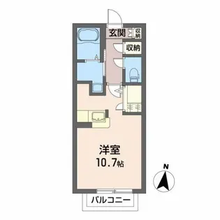 ブルースカイ柏木【2階】の間取り