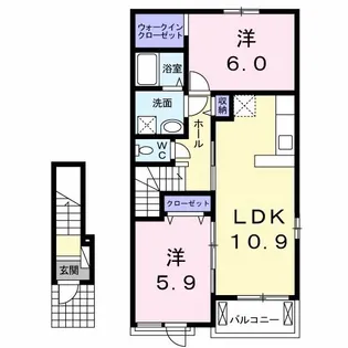 グリーン テラスA【2階】の間取り