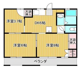 Esplanade北脇【2階】の間取り
