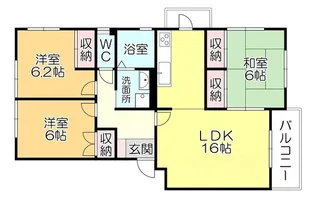ディアコートA【2階】の間取り