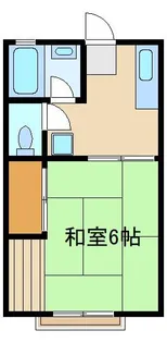 学園コーポ【1階】の間取り