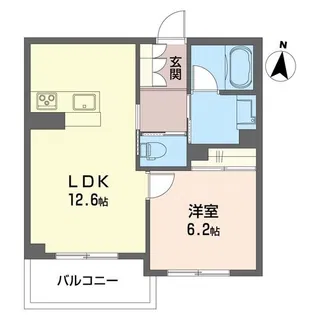 キュエール【2階】の間取り