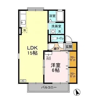 ヴィラムート弐番館【1階】の間取り