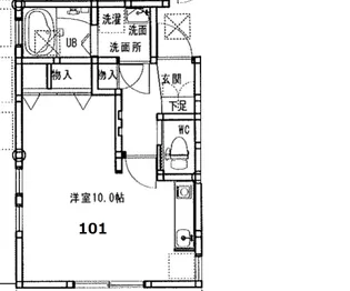 グレイス天神【1階】の間取り