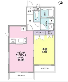 東京都世田谷区弦巻1【アパート】の間取り