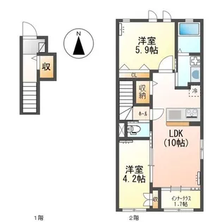 メルローズ【2階】の間取り