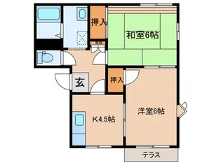 KプラットハウスB棟の間取り