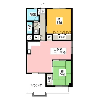 緑園第1サンコーポ【4階】の間取り