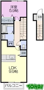 ヴェスト・ガッセA【2階】の間取り