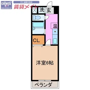 パルテンザ松阪2【3階】の間取り