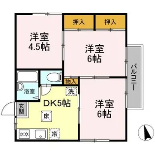 パスタイムII【1階】の間取り