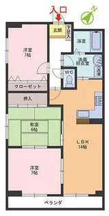 コンフォートRYU’S【1階】の間取り