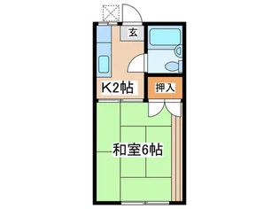 ハイツ仲西【1階】の間取り