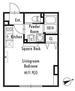 東京都新宿区市谷仲之町【マンション】の間取り