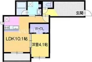 オリオン恵庭A6【2階】の間取り