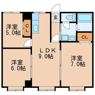 橦木ビル【2階】の間取り
