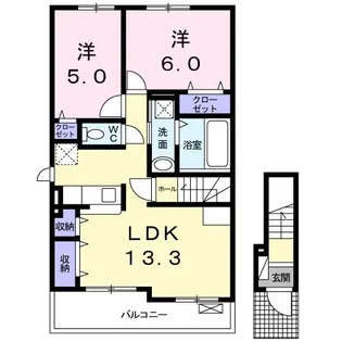 プレセレステ【2階】の間取り