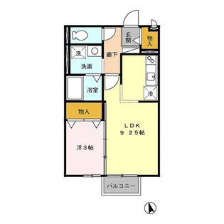 福岡県久留米市小森野5【アパート】の間取り