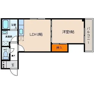 サンフローラ東町【4階】の間取り