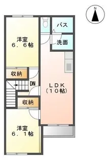 リバービュー【2階】の間取り