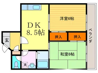 メゾンドール東条【2階】の間取り