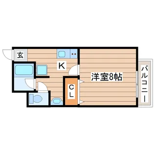 アスコット西多賀【1階】の間取り