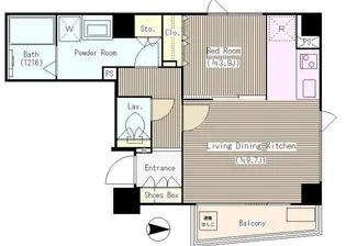 シエルトゥールロジュマン【5階】の間取り