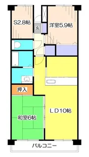 ソルティブラン鶴瀬【5階】の間取り