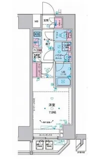 ジェノヴィア麻布十番グリーンヴェール【2階】の間取り