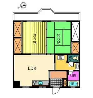 朋栄ハイツ2号館【2階】の間取り