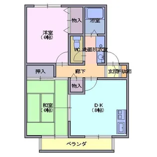 セジュールくすの木【2階】の間取り