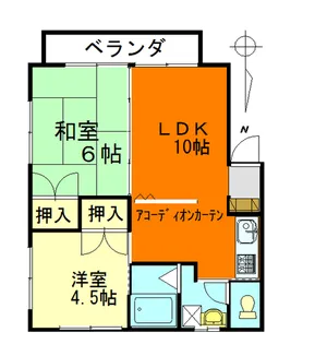メゾンヤマザキ【2階】の間取り