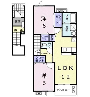 群馬県高崎市中里見町【アパート】の間取り
