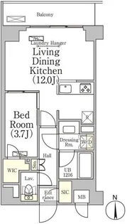 東京都大田区山王1【マンション】の間取り