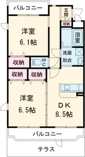 メルベーユII【1階】の間取り
