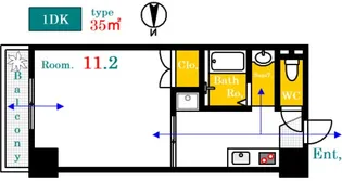 ペプリエール堺町【6階】の間取り