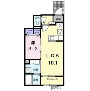 パークサイド メゾン【1階】の間取り