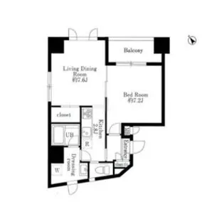 ププレMIYA八丁堀【8階】の間取り