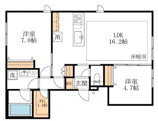 East Court【1階】の間取り