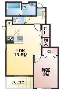 熊本県熊本市北区楡木3【アパート】の間取り