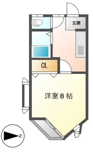 コーポ・ひまわり【1階】の間取り