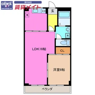 ダイアナポリス桜橋【4階】の間取り