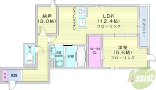 D-room白萩町【2階】の間取り