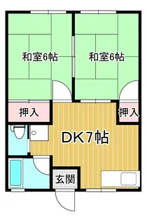力田アパート【2階】の間取り