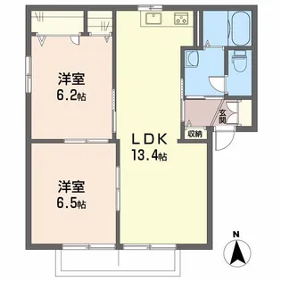 メゾンエトワール B棟【1階】の間取り