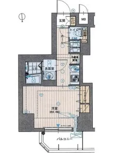 大阪府大阪市浪速区難波中3【マンション】の間取り