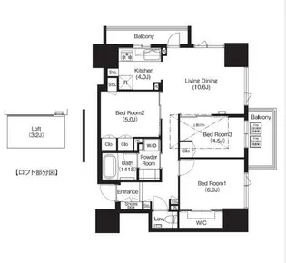 コンフォリア大宮【5階】の間取り